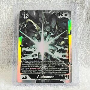 3/$35 Mint Alphamon Digimon Holo Card BT13-075 SR by Bandai!!